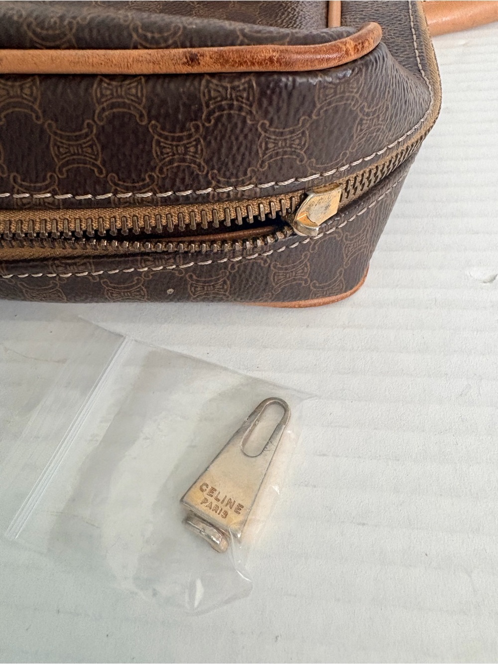 Celine Brown Patterned Leather Briefcase/laptop bag - Picture 7 of 16